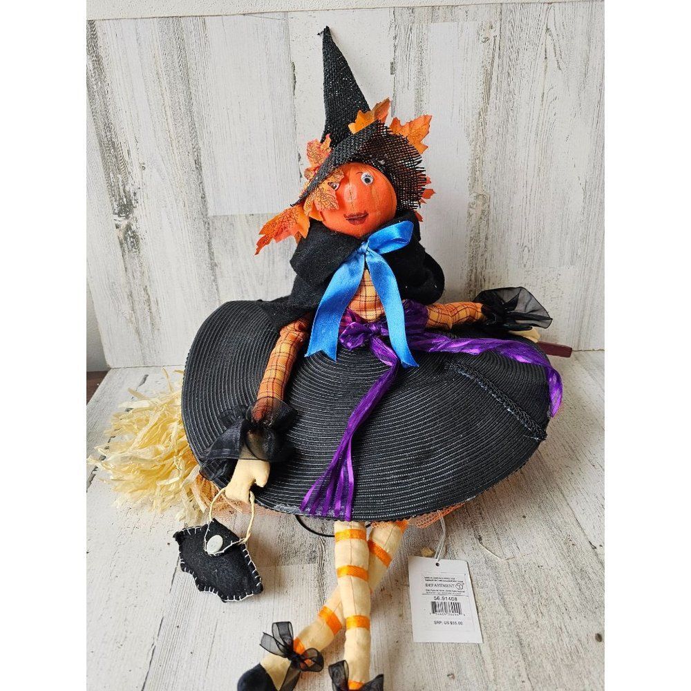 Dept 56‎ pumpkin hat 91408 Halloween home decor as is